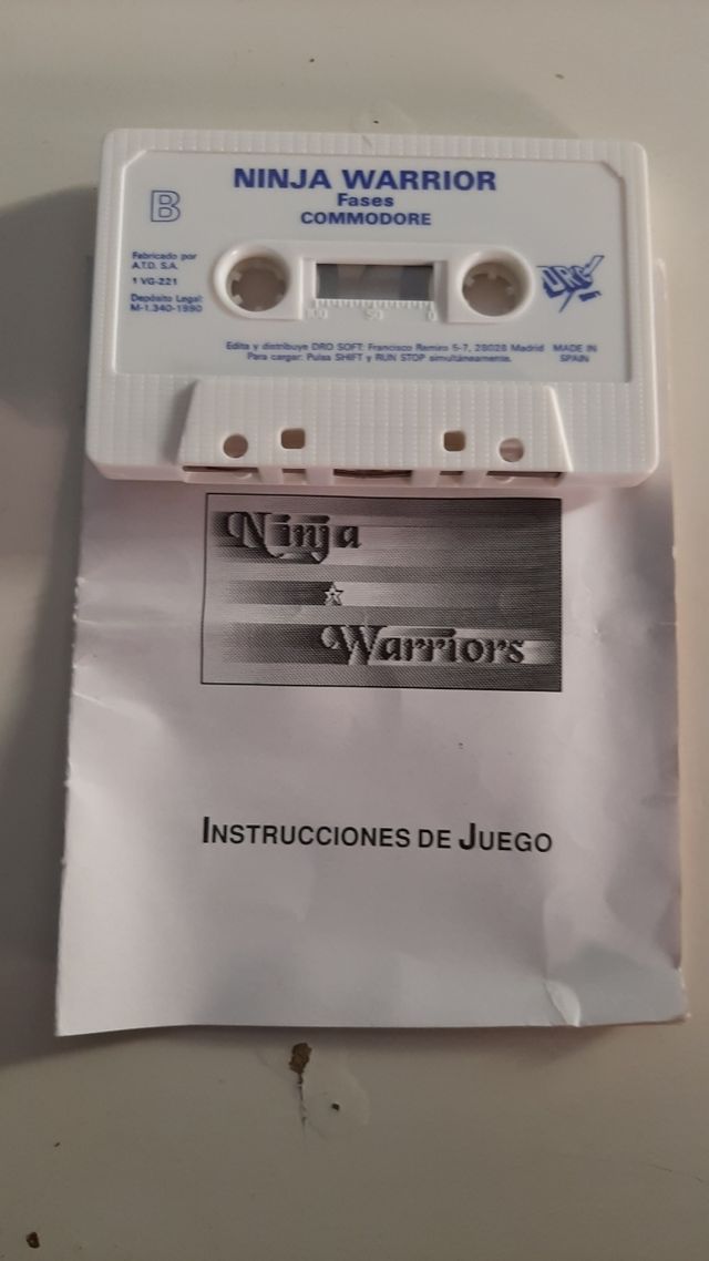 The ninja warriors. Commodore cassette
