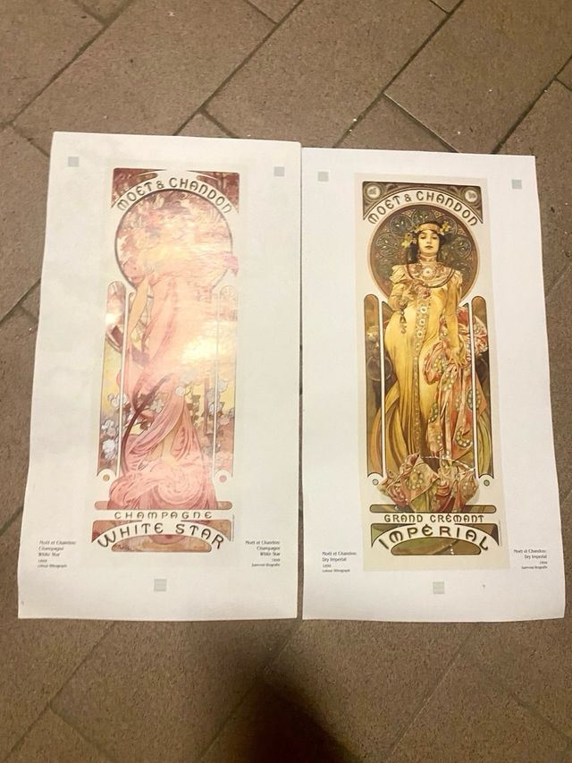Due stampe riproduzione vintage Moët Chandon