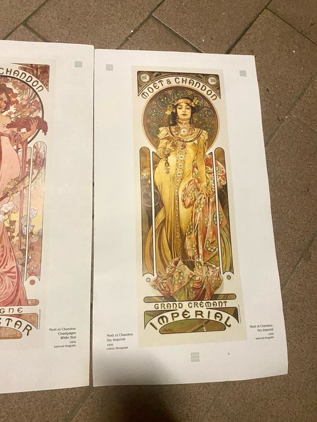 Due stampe riproduzione vintage Moët Chandon