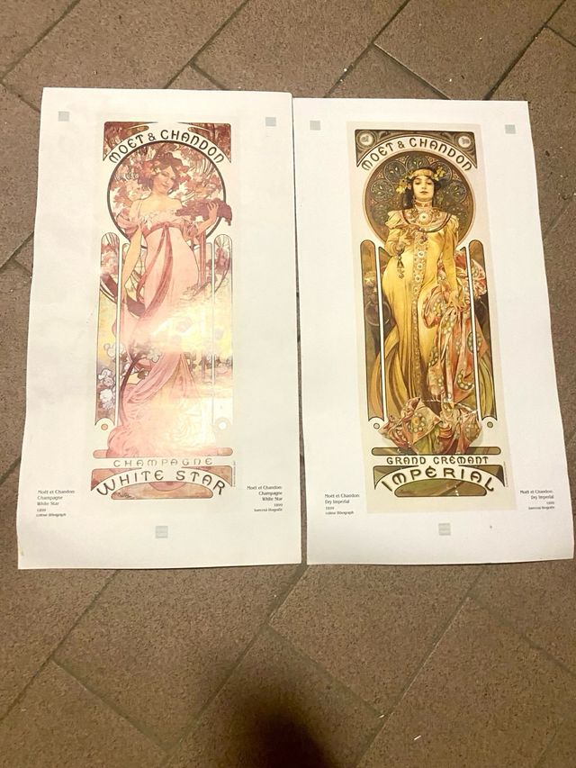 Due stampe riproduzione vintage Moët Chandon