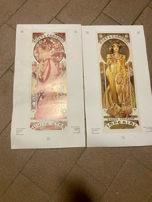 Due stampe riproduzione vintage Moët Chandon