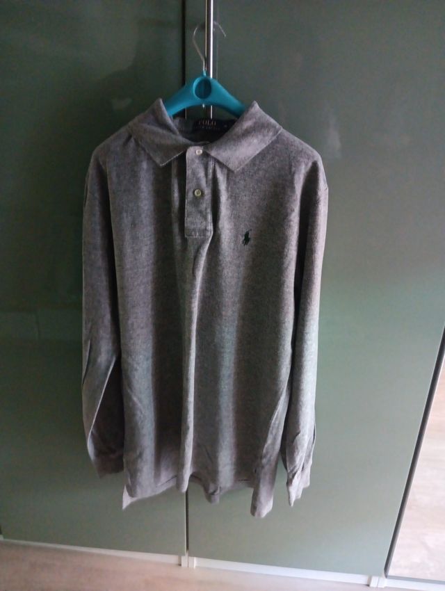 Maglioncino polo grigio uomo Ralph Lauren