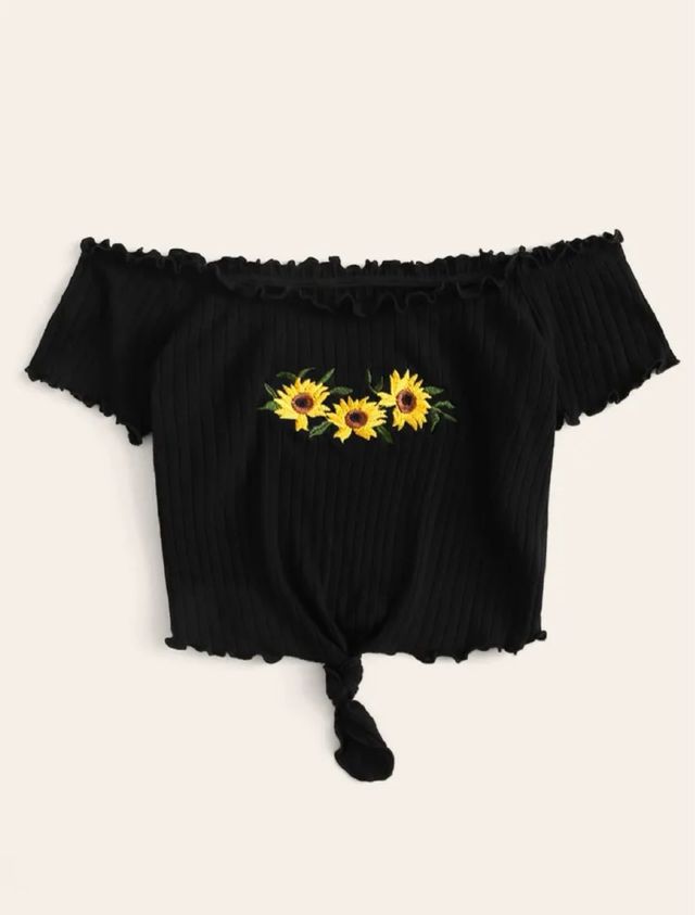 Crop top scollo barchetta