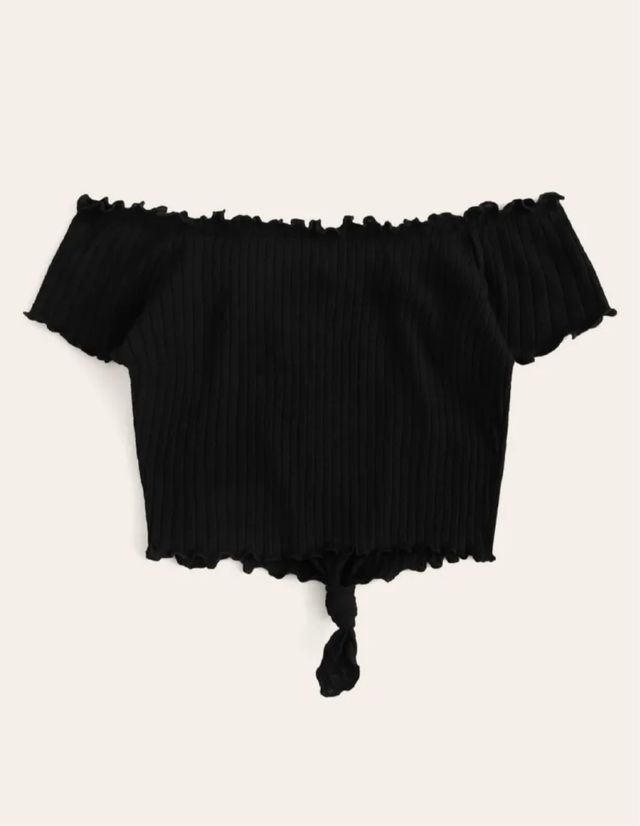 Crop top scollo barchetta