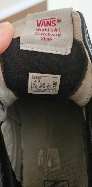 Vans negros de bota n°35