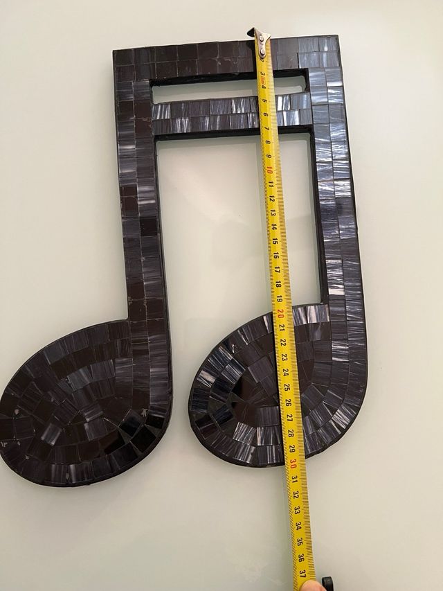 Adorno nota musical para estantería o pared