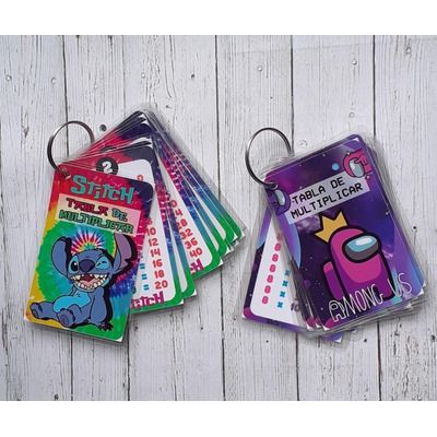 Llavero tablas de multiplicar