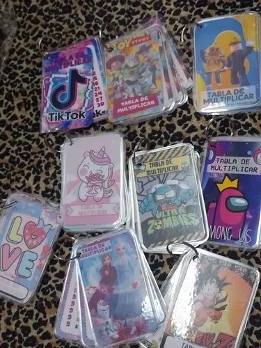 Llavero tablas de multiplicar