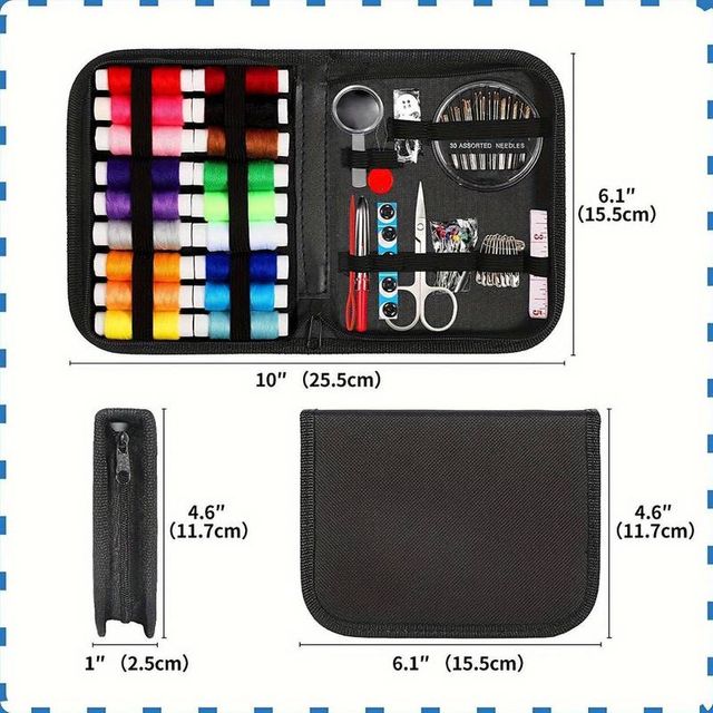 KIT DA CUCITO PORTATILE 86 PEZZI