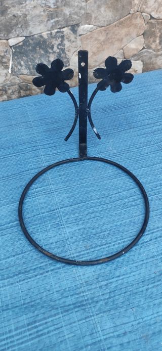 Aro de forja para colgar macetas
