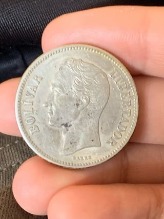 2 bolívares de plata, 1929