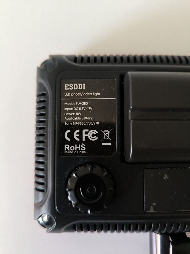 Foco para vídeos con batería