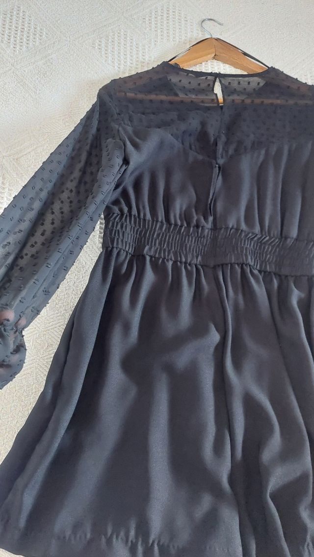 Vestido pantalón fiesta plumeti Zara