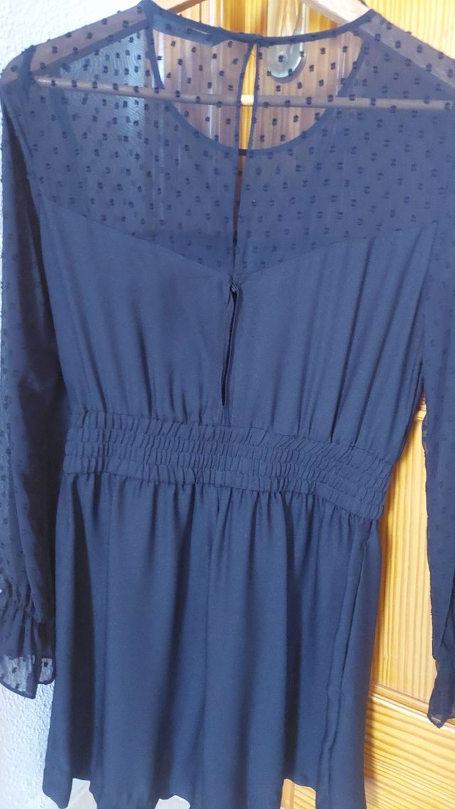 Vestido pantalón fiesta plumeti Zara