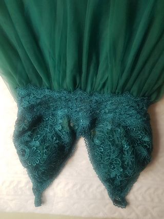 Vestido fiesta verde,talla 36.38