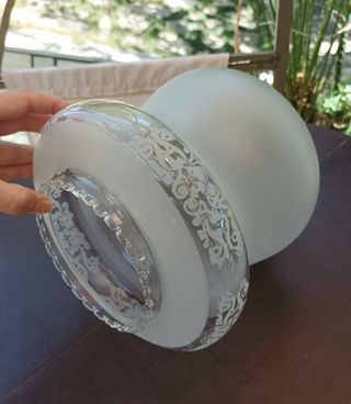 Lámpara techo antigua cristal