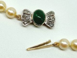 COLLAR PERLAS ORO Y DIAMANTES