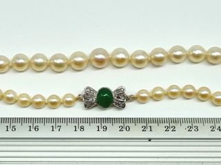 COLLAR PERLAS ORO Y DIAMANTES