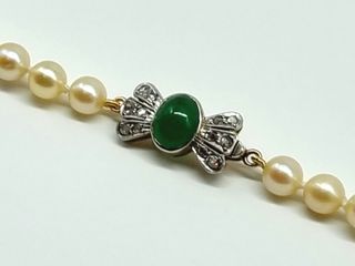 COLLAR PERLAS ORO Y DIAMANTES