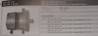 Alternador BOSCH 0120689538