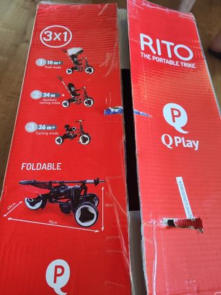 Triciclo plegable rito azul