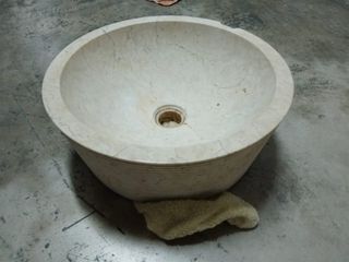 Lavabo Redondo Beige 40x15 cm