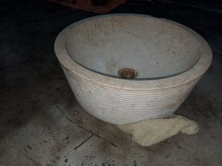 Lavabo Redondo Beige 40x15 cm