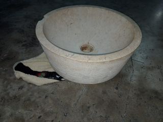 Lavabo Redondo Beige 40x15 cm