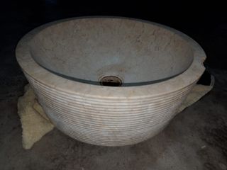 Lavabo Redondo Beige 40x15 cm