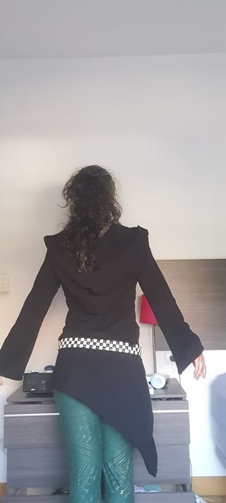 Vestido asimétrico desigual algodón