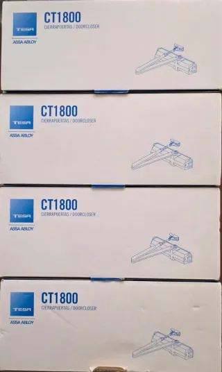 4 CIERRAPUERTA RF PLATA CT1800 TESA