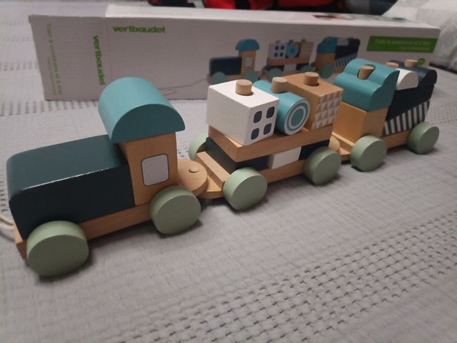 Tren madera bloques