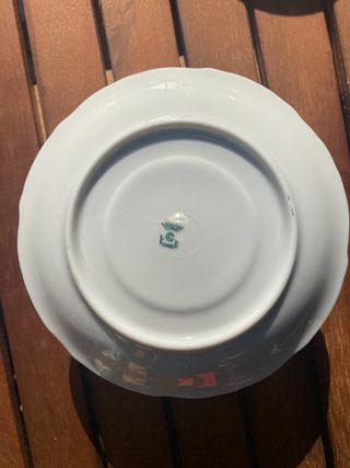 Set di 5 tazze da te in ceramica con decoro dorato