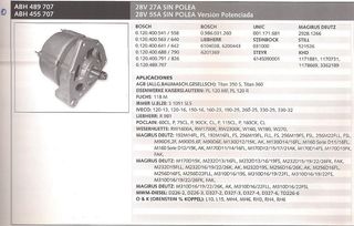 BOSCH 0 120 489 707 Alternador