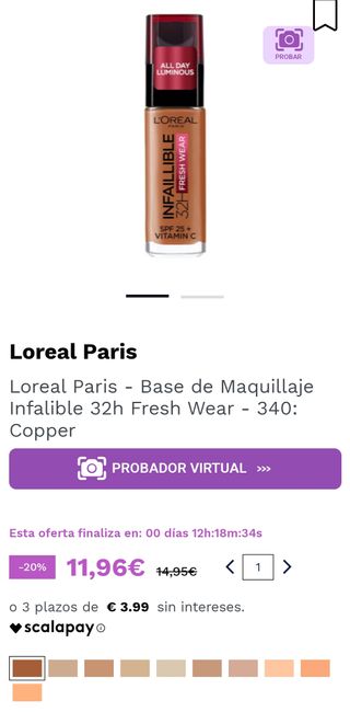 💄 L'ORÉAL Infalible 32H Fresh Wear 340