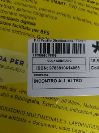 Libro di religione Incontro all'altro