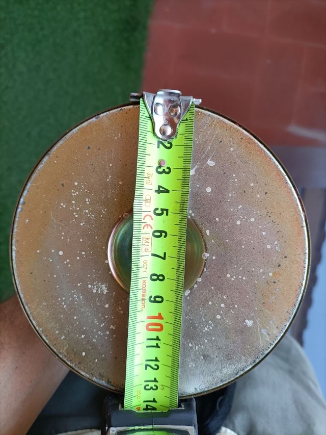 Lámpara antigua de cerámica y cristal