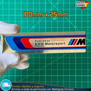 Emblema Logo Powered by BMW M Motorsport Metálico