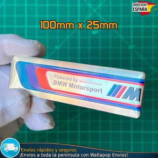 Emblema Logo Powered by BMW M Motorsport Metálico