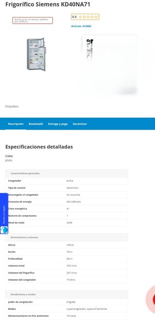 Nevera 2 puertas SIEMENS Ancho Nofrost❄️