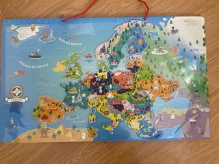 Puzzle infantil imanes paises mapamundi