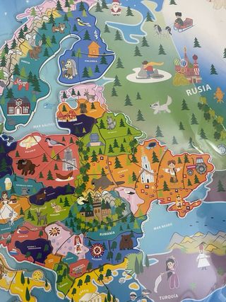 Puzzle infantil imanes paises mapamundi