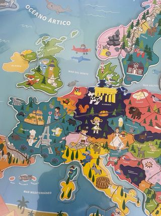 Puzzle infantil imanes paises mapamundi