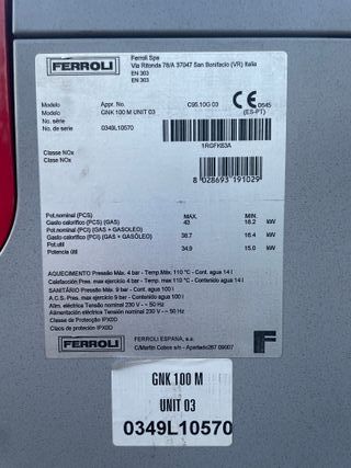 Caldera Ferroli, Calefacion