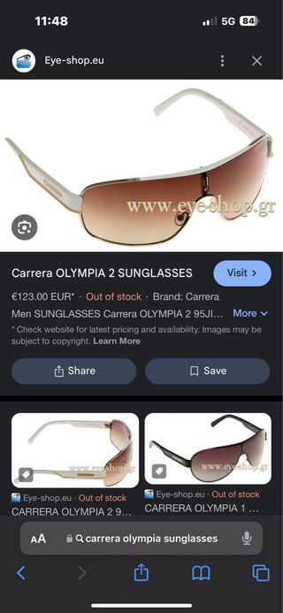Gafas Carrera Olympia vintage