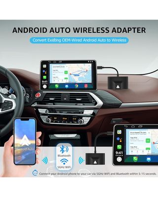 ★ Android Auto Adaptador inalámbrico, WiFi 5G, BT5