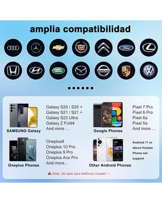 ★ Android Auto Adaptador inalámbrico, WiFi 5G, BT5
