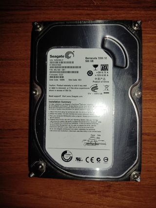 Disco duro Seagate barracuda 500 GB. Sata. 3'5". 