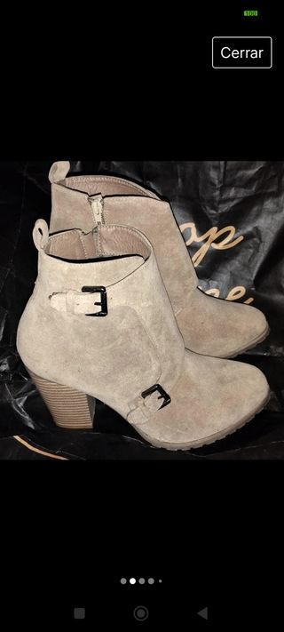 Botines hebilla cremallera, 41