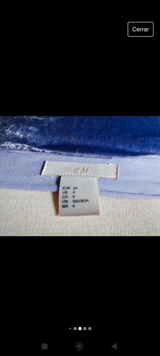Top lila terciopelo tirantes S 5 euros 